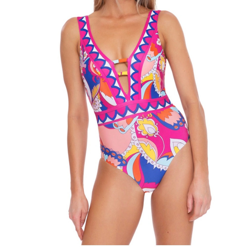 Sevilla Plunge One Piece Swimsuit size 10
